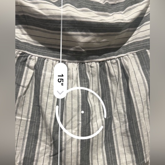 Socialite Large White And Gray TUBE Camisole Strapless Women's Top - Picture 4 of 8